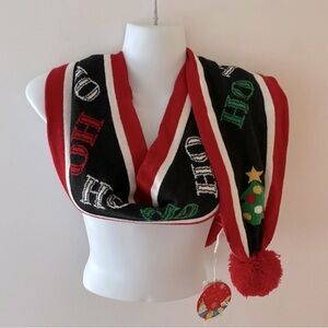 Hohoho Christmas holiday scarf NWT